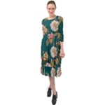 080f6de5-096e-4225-a1a8-67987f606164imagemarker Lorelei Ruffle End Midi Chiffon Dress