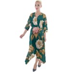 080f6de5-096e-4225-a1a8-67987f606164imagemarker Lorelei Quarter Sleeve Wrap Front Maxi Dress