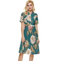 Button Top Knee Length Dress 