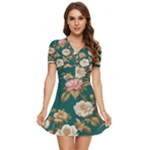 080f6de5-096e-4225-a1a8-67987f606164imagemarker Lorelei V-Neck High Waist Chiffon Mini Dress