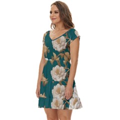 Short Sleeve Tiered Mini Dress 