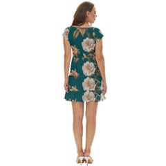 Short Sleeve Tiered Mini Dress 