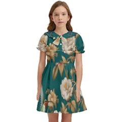 Kids  Bow Tie Puff Sleeve Dress 