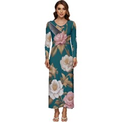 Long Sleeve Longline Maxi Dress 