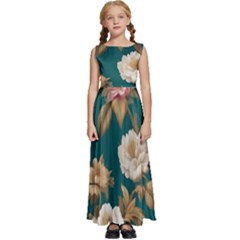 Kids  Satin Sleeveless Maxi Dress 