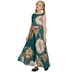 Kids  Satin Sleeveless Maxi Dress 