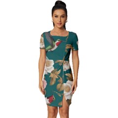 Fitted Knot Split End Bodycon Dress 