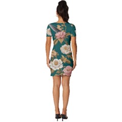 Fitted Knot Split End Bodycon Dress 