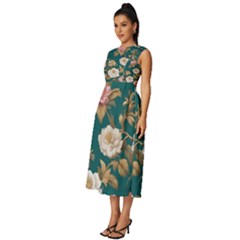 Sleeveless Round Neck Midi Dress 
