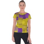 Plaid Purple And 02f5b (1) Short Sleeve Sports Top 