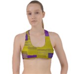 Plaid Purple And 02f5b (1) Criss Cross Racerback Sports Bra