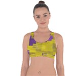 Plaid Purple And 02f5b (1) Cross String Back Sports Bra