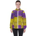 Plaid Purple And 02f5b (1) Women s High Neck Windbreaker