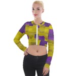 Plaid Purple And 02f5b (1) Long Sleeve Cropped Velvet Jacket