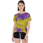 Plaid Purple And 02f5b (1) Open Back Sport T-Shirt