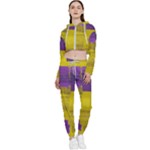 Plaid Purple And 02f5b (1) Cropped Zip Up Lounge Set