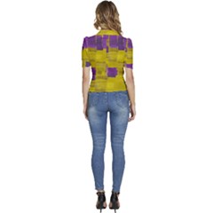 Puffed Short Sleeve Button Up Jacket 