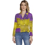 Plaid Purple And 02f5b (1) Women s Long Sleeve Revers Collar Cropped Jacket