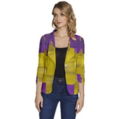 Women s One-Button 3/4 Sleeve Short Jacket 