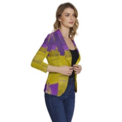 Women s One-Button 3/4 Sleeve Short Jacket 