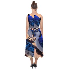 Midi Tie-Back Chiffon Dress 