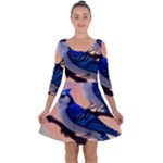Bluebird Quarter Sleeve Skater Dress