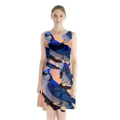 Sleeveless Waist Tie Chiffon Dress 