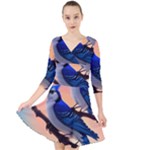Bluebird Quarter Sleeve Front Wrap Dress