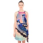 Bluebird Halter Collar Waist Tie Chiffon Dress