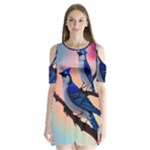 Bluebird Shoulder Cutout Velvet One Piece