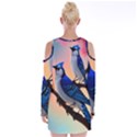 Velvet Long Sleeve Shoulder Cutout Dress 