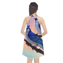 Halter Neckline Chiffon Dress  