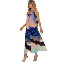 V-Neck Sleeveless Wide Leg Pants Overalls 