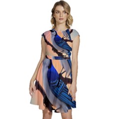 Cap Sleeve High Waist Dress 
