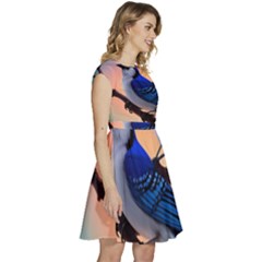 Cap Sleeve High Waist Dress 