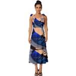 Bluebird Tie-Strap Tiered Midi Chiffon Dress