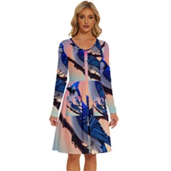 Long Sleeve Dress With Pocket 