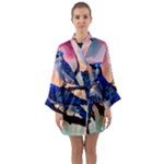 Bluebird Long Sleeve Satin Kimono