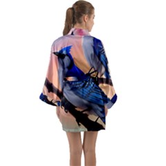 Long Sleeve Satin Kimono 