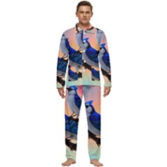 Men s Long Sleeve Velvet Pocket Pajamas Set 