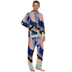 Men s Long Sleeve Velvet Pocket Pajamas Set 