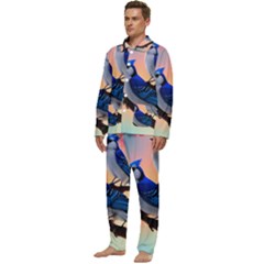 Men s Long Sleeve Velvet Pocket Pajamas Set 
