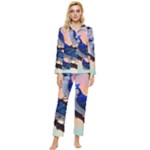 Bluebird Womens  Long Sleeve Velvet Pocket Pajamas Set