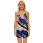 Bluebird V-Neck Satin Pajamas Set