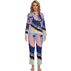 Womens  Long Sleeve Lightweight Pajamas Set 