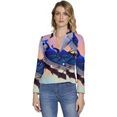 Women s Long Sleeve Revers Collar Cropped Jacket 