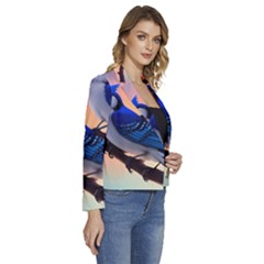 Women s Long Sleeve Revers Collar Cropped Jacket 