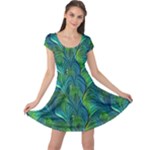 Feathered Cap Sleeve Dress