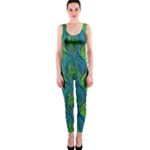 Feathered One Piece Catsuit