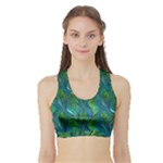 Feathered Sports Bra with Border